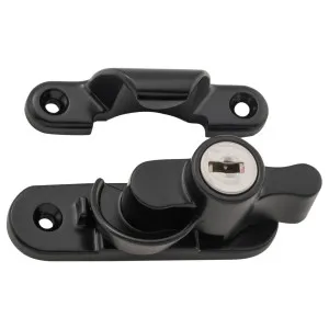 Rounded Key Locking Sash Fastener, Matte Black by Tradco, a Window Hardware for sale on Style Sourcebook