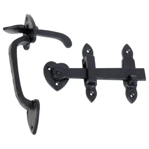 Gothic Suffolk Gate Latch, Matte Blk by Tradco, a Cabinet Hardware for sale on Style Sourcebook