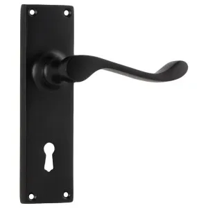 Victorian Lever Lock Set, Matte Black by Tradco, a Door Hardware for sale on Style Sourcebook