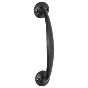 18.7cm D-Pull Handle w/Round Bases, Matte Blk by Tradco, a Door Hardware for sale on Style Sourcebook