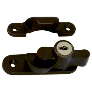 Rounded Key Locking Sash Fastener, Antique Brass by Tradco, a Window Hardware for sale on Style Sourcebook