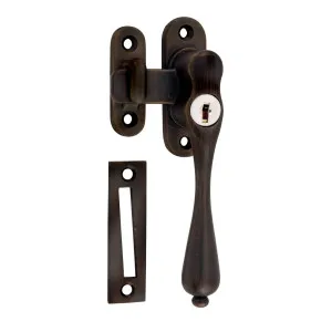 Locking Teardrop Casement Fastener (RH), Atq Brass by Tradco, a Window Hardware for sale on Style Sourcebook