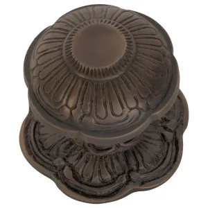 Nouveau Centre Door Knob, Antique Brass by Tradco, a Door Hardware for sale on Style Sourcebook