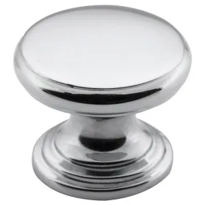 2.5cm Round Flat Cupboard Knob, Chrome by Tradco, a Cabinet Hardware for sale on Style Sourcebook