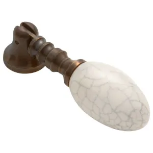 Crazed Teardrop Pull Handle, Ivory/Antique Brass by Tradco, a Cabinet Hardware for sale on Style Sourcebook