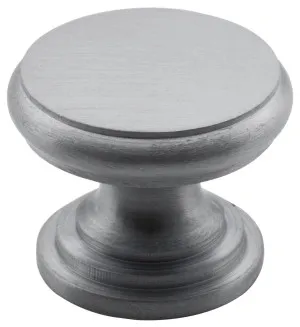 2.5cm Round Flat Cupboard Knob, Satin Chrome by Tradco, a Cabinet Hardware for sale on Style Sourcebook