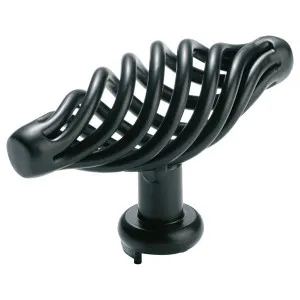 7.5cm Twisted Cage Pull Handle, Matte Blk by Tradco, a Cabinet Hardware for sale on Style Sourcebook