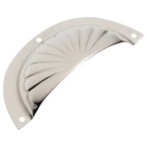 Pressed Fluted Semicircle Drawer Pull, Pol Nickel by Tradco, a Cabinet Hardware for sale on Style Sourcebook