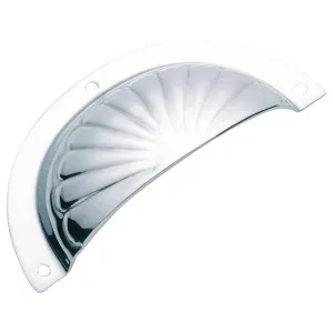 Pressed Fluted Semicircle Drawer Pull, Satin Ch by Tradco, a Cabinet Hardware for sale on Style Sourcebook