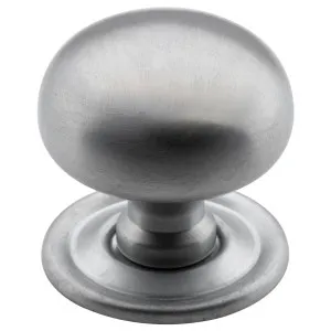 Medium Plain Cupboard Knob, Satin Chrome by Tradco, a Cabinet Hardware for sale on Style Sourcebook
