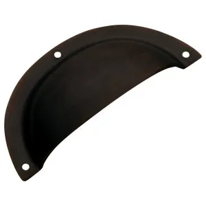 Pressed Plain Semicircle Drawer Pull, Atq Brass by Tradco, a Cabinet Hardware for sale on Style Sourcebook