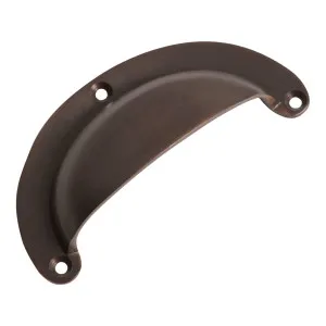 Large Cast Plain Semicircle Drawer Pull, Atq Brass by Tradco, a Cabinet Hardware for sale on Style Sourcebook