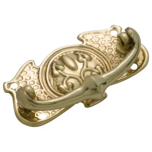 6.6x3.5cm Pressed Drawer Handle, Polished Brass by Tradco, a Cabinet Hardware for sale on Style Sourcebook