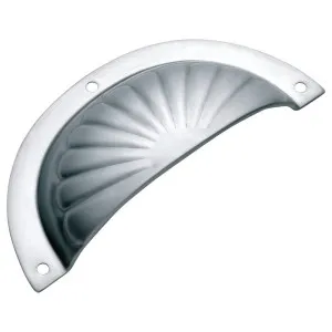 Pressed Fluted Semicircle Drawer Pull, Chrome by Tradco, a Cabinet Hardware for sale on Style Sourcebook