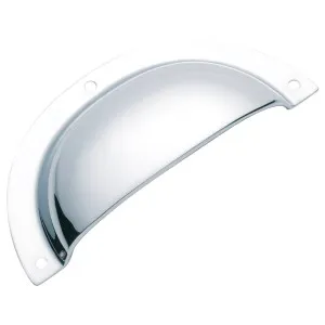 Pressed Plain Semicircle Drawer Pull, Chrome by Tradco, a Cabinet Hardware for sale on Style Sourcebook