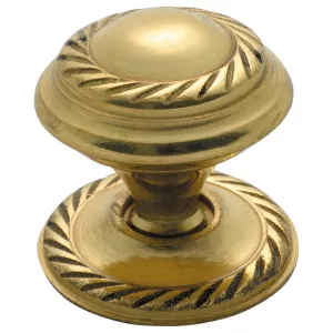 2.5cm Georgian Cupboard Knob, Polished Brass by Tradco, a Cabinet Hardware for sale on Style Sourcebook