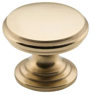 3.2cm Round Flat Cupboard Knob, Polished Brass by Tradco, a Cabinet Hardware for sale on Style Sourcebook