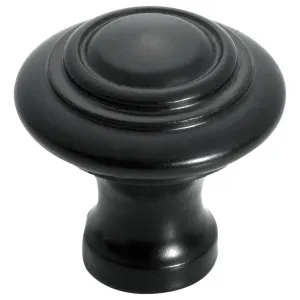 Small Domed Cupboard Knob, Matte Blk by Tradco, a Cabinet Hardware for sale on Style Sourcebook