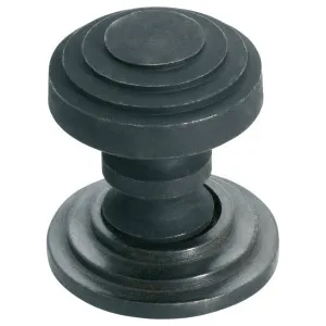 Stepped Cupboard Knob w/Backplate, Antique Finish by Tradco, a Cabinet Hardware for sale on Style Sourcebook