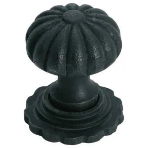3.2cm Fluted Cupboard Knob w/Backplate, Atq Finish by Tradco, a Cabinet Hardware for sale on Style Sourcebook