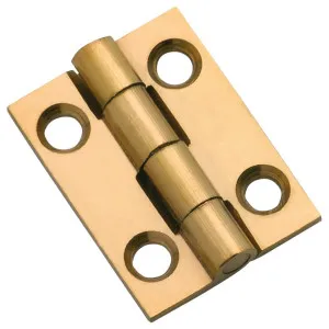 2.5x2.2cm Fixed Pin Cabinet Hinge, Polished Brass by Tradco, a Cabinet Hardware for sale on Style Sourcebook