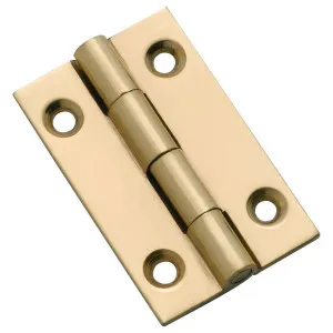 3.8x2.2cm Fixed Pin Cabinet Hinge, Polished Brass by Tradco, a Cabinet Hardware for sale on Style Sourcebook