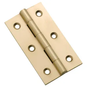 6.3x3.5cm Fixed Pin Cabinet Hinge, Polished Brass by Tradco, a Cabinet Hardware for sale on Style Sourcebook