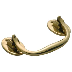 12cm Plain Trunk Handle, Polished Brass by Tradco, a Cabinet Hardware for sale on Style Sourcebook