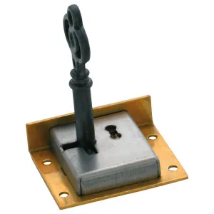 3.8x3.2cm Drawer/Till Lock, Brass by Tradco, a Cabinet Hardware for sale on Style Sourcebook