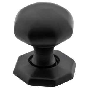 Small Octagonal Cupboard Knob, Matte Blk by Tradco, a Cabinet Hardware for sale on Style Sourcebook
