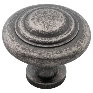 Large Domed Cupboard Knob, Rumbled Nickel by Tradco, a Cabinet Hardware for sale on Style Sourcebook