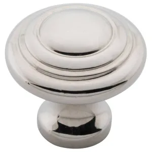Small Domed Cupboard Knob, Polished Nickel by Tradco, a Cabinet Hardware for sale on Style Sourcebook