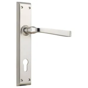 Menton 85mm Euro Lever Set, Satin Nickel by Tradco, a Door Hardware for sale on Style Sourcebook
