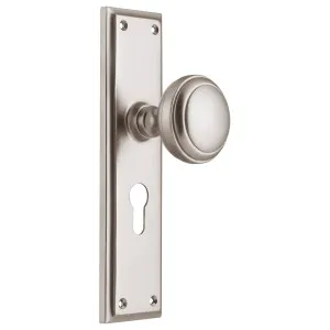 Milton Euro Knob Set, Satin Nickel by Tradco, a Door Hardware for sale on Style Sourcebook