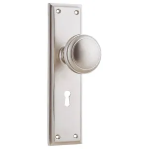 Milton Knob Lock Set, Satin Nickel by Tradco, a Door Hardware for sale on Style Sourcebook