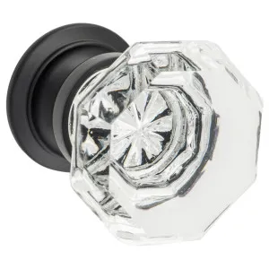 33mm Sophia Glass Cupboard Knob, Matte Black by Tradco, a Cabinet Hardware for sale on Style Sourcebook