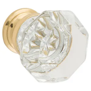 41mm Sophia Glass Cupboard Knob, Polished Brass by Tradco, a Cabinet Hardware for sale on Style Sourcebook
