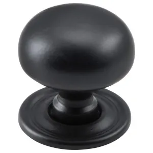 Medium Plain Cupboard Knob, Matte Black by Tradco, a Cabinet Hardware for sale on Style Sourcebook