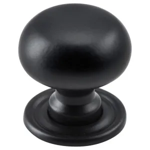 Small Plain Cupboard Knob, Matte Black by Tradco, a Cabinet Hardware for sale on Style Sourcebook