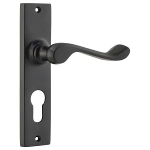 Fremantle Euro Lever Set, Matte Black by Tradco, a Door Hardware for sale on Style Sourcebook