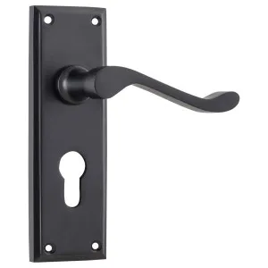 Camden Euro Lever Set, Matte Black by Tradco, a Door Hardware for sale on Style Sourcebook