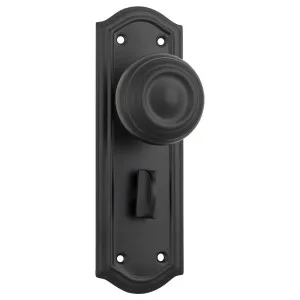 Kensington Privacy Knob Set, Matte Black by Tradco, a Door Hardware for sale on Style Sourcebook