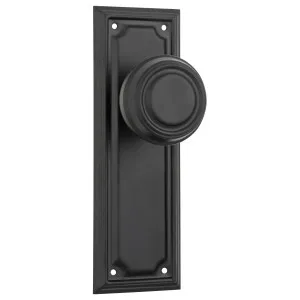 Edwardian Knob Latch Set, Matte Black by Tradco, a Door Hardware for sale on Style Sourcebook