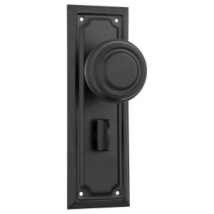 Edwardian Privacy Knob Set, Matte Black by Tradco, a Door Hardware for sale on Style Sourcebook