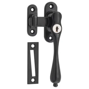Locking Teardrop Casement Fastener (RH), Mtt Black by Tradco, a Window Hardware for sale on Style Sourcebook
