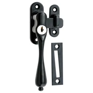 Locking Teardrop Casement Fastener (LH), Mtt Black by Tradco, a Window Hardware for sale on Style Sourcebook