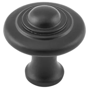 Medium Domed Cupboard Knob, Matte Black by Tradco, a Cabinet Hardware for sale on Style Sourcebook
