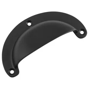 Large Cast Plain Semicircle Drawer Pull, Black by Tradco, a Cabinet Hardware for sale on Style Sourcebook