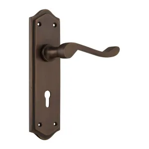 Henley Lever Lock Set, Antique Brass by Tradco, a Door Hardware for sale on Style Sourcebook