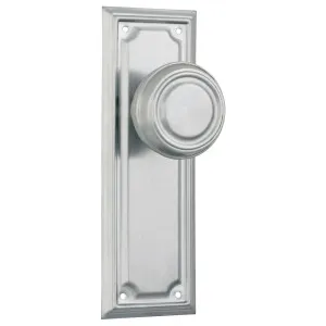 Edwardian Knob Latch Set, Satin Chrome by Tradco, a Door Hardware for sale on Style Sourcebook
